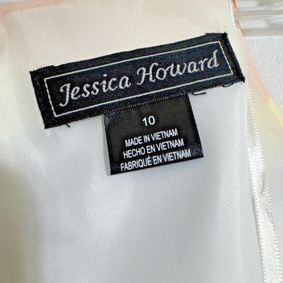 Jessica Howard Sheath Dress 10 Colorful Stripe Cocktails Preppy Career Statement - Picture 9 of 11